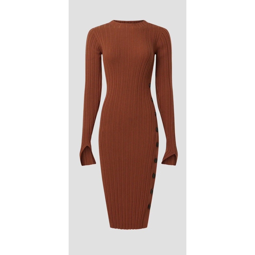 Adam Lippes Collective Side Button Midi Sweater D… - image 3